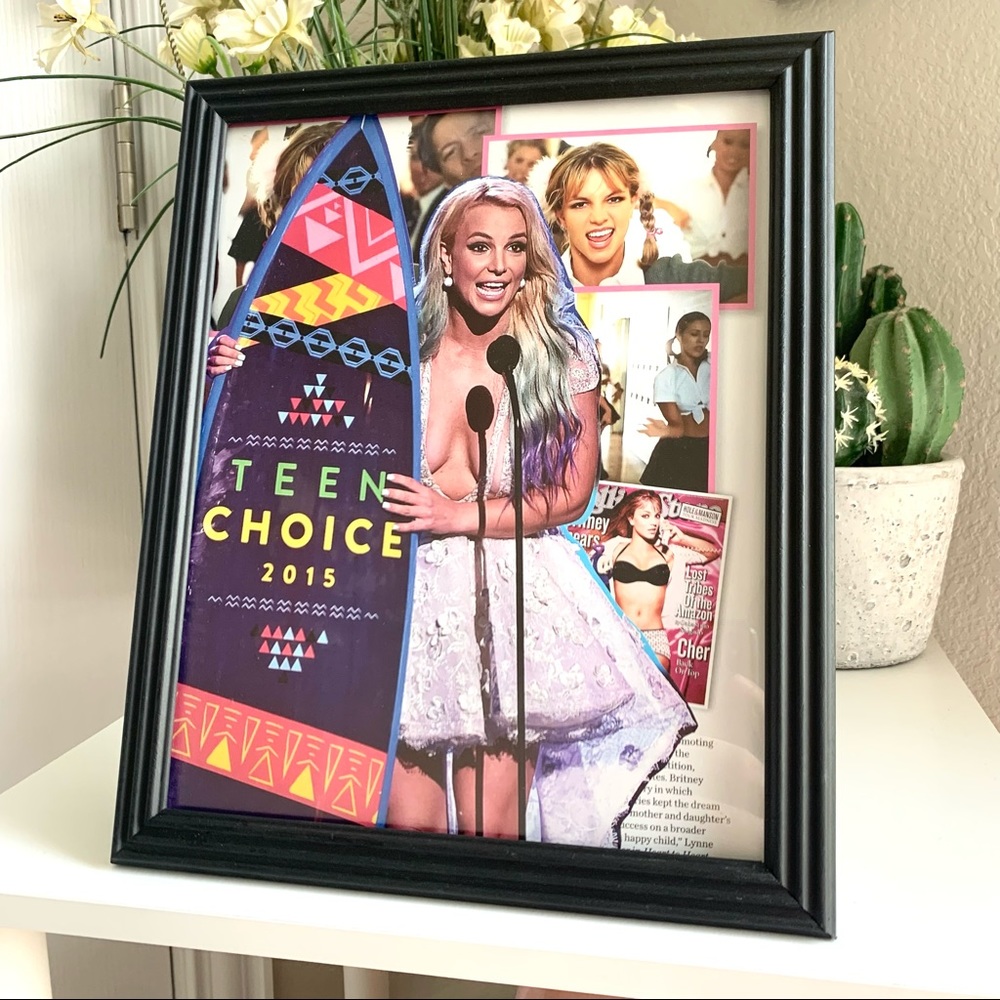 Britney Spears Collage Wall Art Teen Choice Awards Editorial Pop Icon Decor